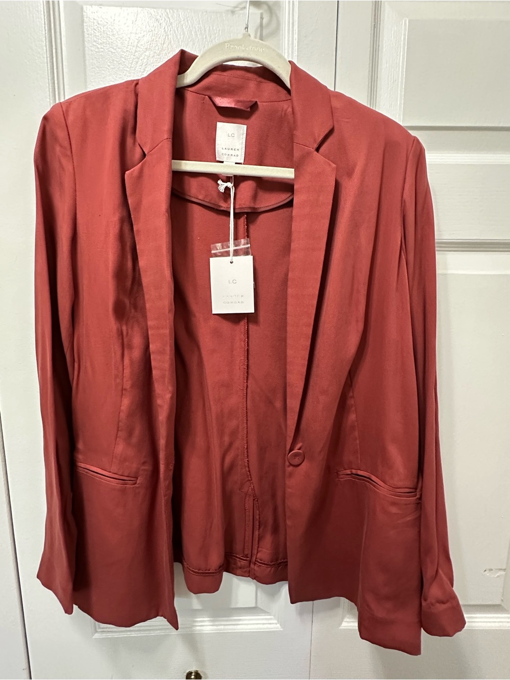 LC Lauren Conrad Dusty Clay Lightweight Blazer